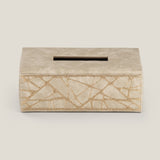 Geometric Off White Tissue Box