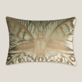 Butterfly Green Velvet Cushion Cover
