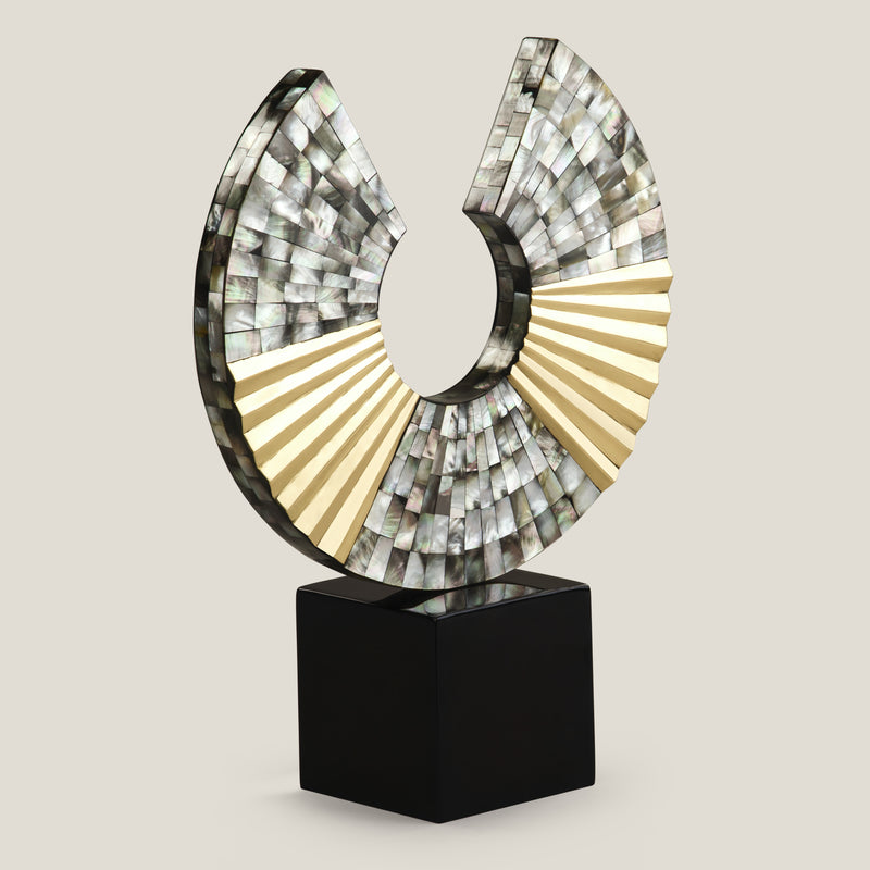 Mia Grey & Gold Sculpture