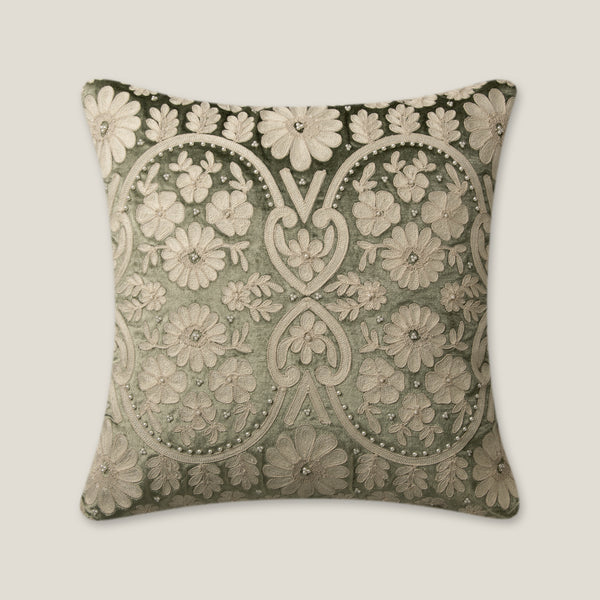 Cloe Sage Green Velvet Cushion Cover