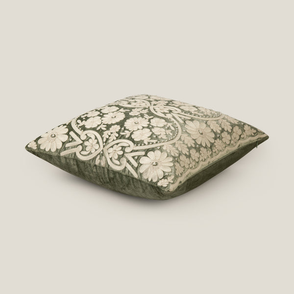 Cloe Sage Green Velvet Cushion Cover