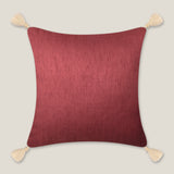 Miray Red Poly Jacquard Cushion Cover