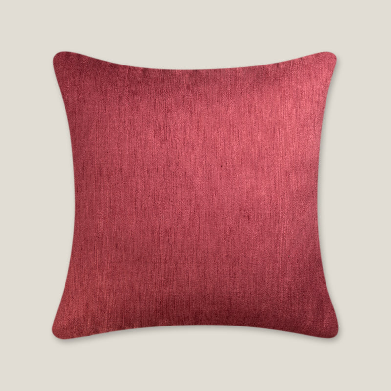 Pembe Red Poly Jacquard Cushion Cover